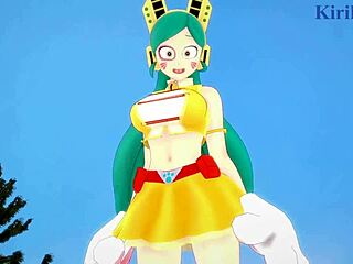 shino and tomoko feel intense passion with izuku in my hero academia hentai