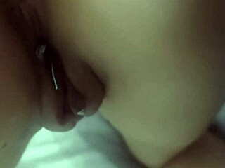 Hard fucking from behind, cum on ass!