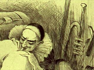 Vintage Erotic Illustration with Retro Anime Charm