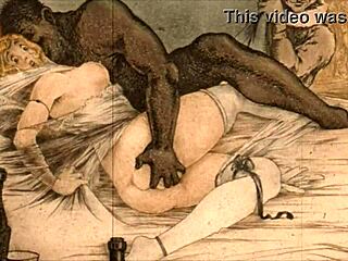 Vintage Erotic Illustration with Retro Anime Charm