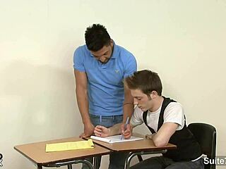 Gay Students Sucking Big Cocks in Classroom.