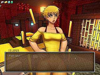 3D animated teen gets cum shower in femdom game