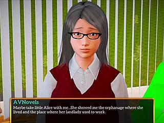 Milf with big ass in homemade hentai game scene