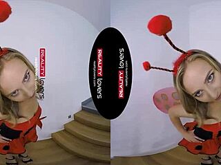 Virtual reality sex experience with a crazy ladybug theme