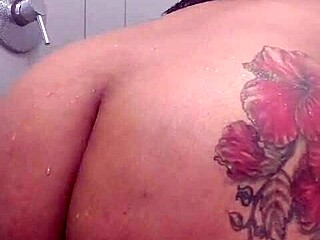 i'm a big ass bbw fuckin myself with dildo in shower alone at home