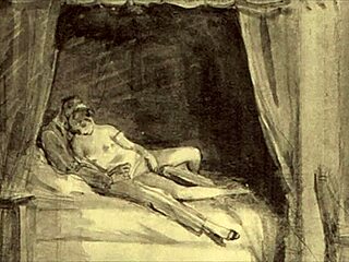 vintage erotic illustration from antique anime cartoon