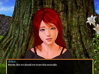 In This Cartoon Game, the Teen Girl with Big Tits and Ass Gets Involved in Erotic Family Adventures