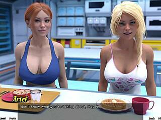 Public space handjob in a cartoon adult film