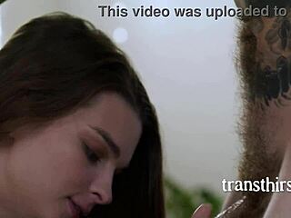 Beautiful shemale in cross dressing scene with hot ass fucking