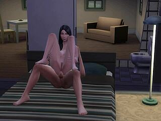 this couple spends 30 minutes in bed with intense anal sex in hentai style