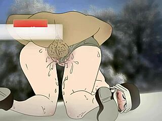 Telehab Kakushi Freezes on Mountains, Warms Up by Fucking Monster in Demon Slayer 2D Anime Cartoon Sex Scene