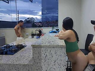 Fucking Hot Wife In Kitchen Until She Cums