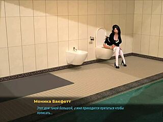 in this game episode, the fashion business involves a double blowjob scene