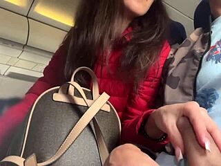 he risked it all, jerking off on a packed plane. public flashing got wild in the toilet.