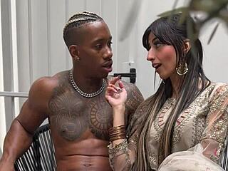 Big black cock nails wet pussy in 1on1 action