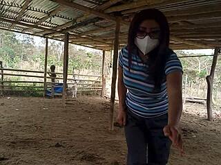 Stepmother seduces stepson on the farm after her husband's death