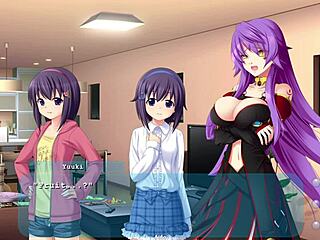 Beautiful women with big chests in a hot anime porn video