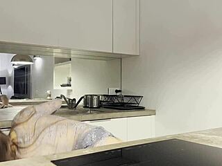 Fitness model with hot tight pussy comes for yoga shooting, turns into handjob with fake director