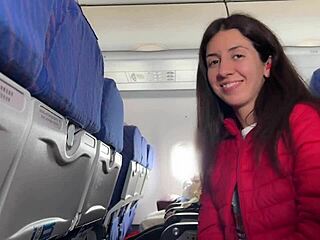 he risked it all, jerking off on a packed plane. public flashing got wild in the toilet.