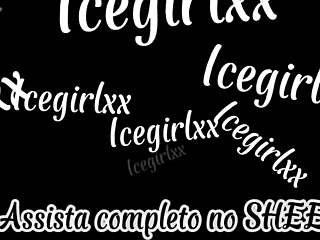 Blonde Icegirlxx's pink pussy drips wet at the sight of a giant cock. She works her mouth hard and earns cum twice.