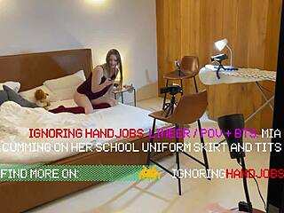 Fitness model with hot tight pussy comes for yoga shooting, turns into handjob with fake director