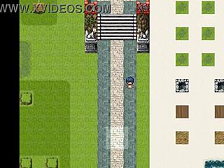 Tanned Natsuki's Plump Curvy Body in Sweaty Hentai Game Episode 4