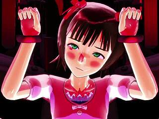 Haruka's game challenge bounces in 3D anime 🎮