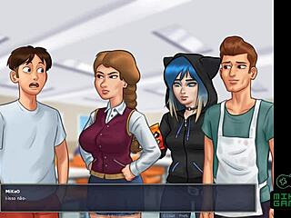 Summer heat: Eve and Roxxy’s bathroom encounter in Summertime Saga ep 58