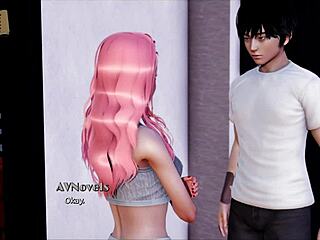 Mature couple fucks doggystyle in the room at night