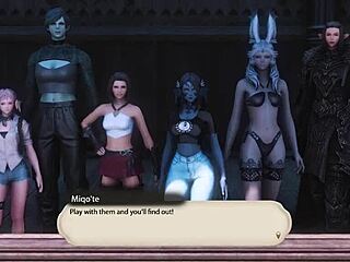 Animated porn with 3D anime characters from Final Fantasy XIV