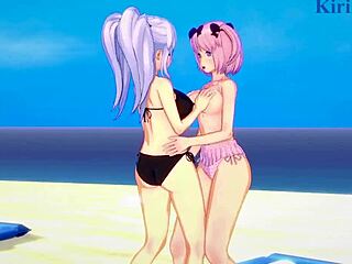 Yagy and Hibari in Intense Lesbian and Futanari Hentai Action
