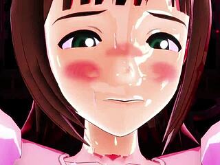 Haruka 12's erotic game challenge in 3D anime form