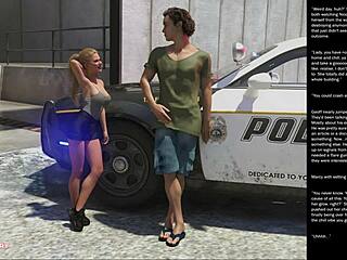 Big Apple teen gesture in wild 3D cartoon sex!