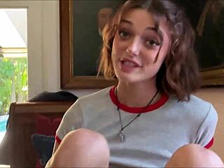 freaky little 18+ step sister alex adams gets squirting rimjob in family therapy session