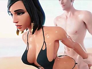 Special sex adventure with a beautiful animated warrior with a great ass and pussy