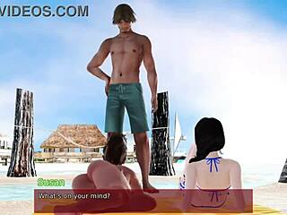 Beautiful woman with perfect body seduces her neighbor