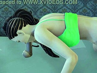 Laura Matsuda's hardcore 3D blowjob scene with cum on face and body