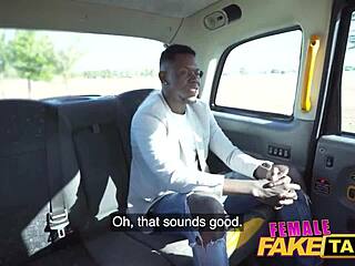 Big black cock takes tight ass in taxi ride