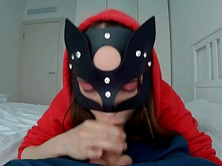 Petite girl gets a mouthful of cum in POV video