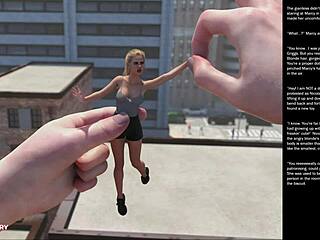 Big Apple teen gesture in wild 3D cartoon sex!