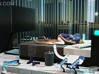 Yuuka-san rides in cowgirl position with big tits squirting