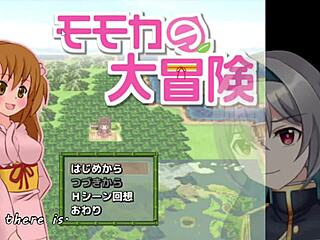 Momoka's crossdressing adventure in hentai game