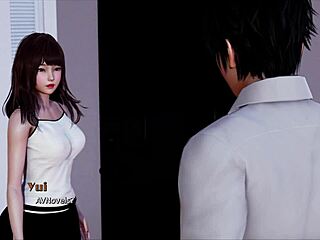 Mature couple fucks doggystyle in the room at night