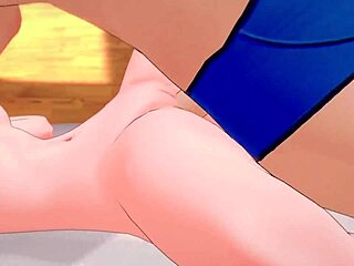 gwen comes back from shower, gets all hot and fucked in bed