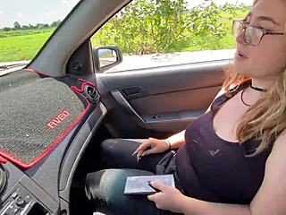 Beautiful BBW gives a car ride to a young woman who is stranded on the road