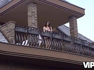 Helping Russian Neighbor With Small Tits