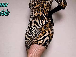 Sexy slut in tight dress rides big toy sensually