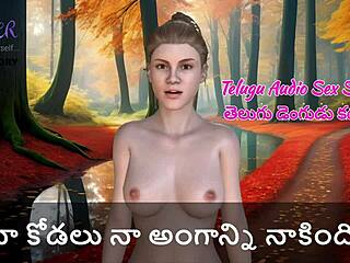 3D cartoon of an Indian boy's step-sister-in-law giving head