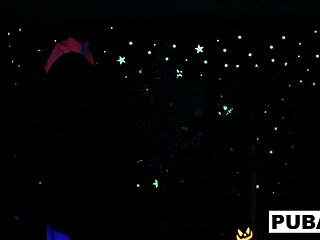 Two beautiful blondes fuck on Halloween night