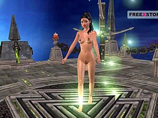 animated 3d cartoon porn of cute indian girl posing and masturbating with banana